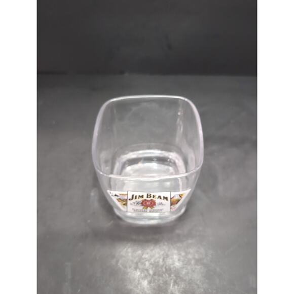 Jim Beam Bourbon Poker Cards Glass, 4.5" Whiskey Glass Kentucky Straight Bourbon - Picture 5 of 9